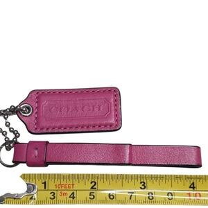 Coach Fuchsia Leather Hangtag 2pcs